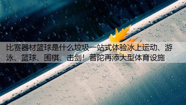 比赛器材篮球是什么垃圾一站式体验冰上运动、游泳、篮球、围棋、击剑！普陀再添大型体育设施