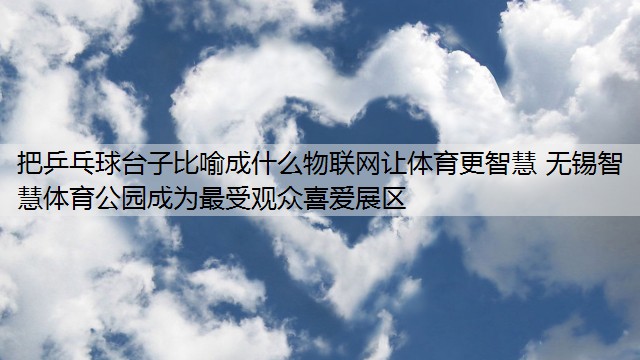 把乒乓球台子比喻成什么物联网让体育更智慧 无锡智慧体育公园成为最受观众喜爱展区